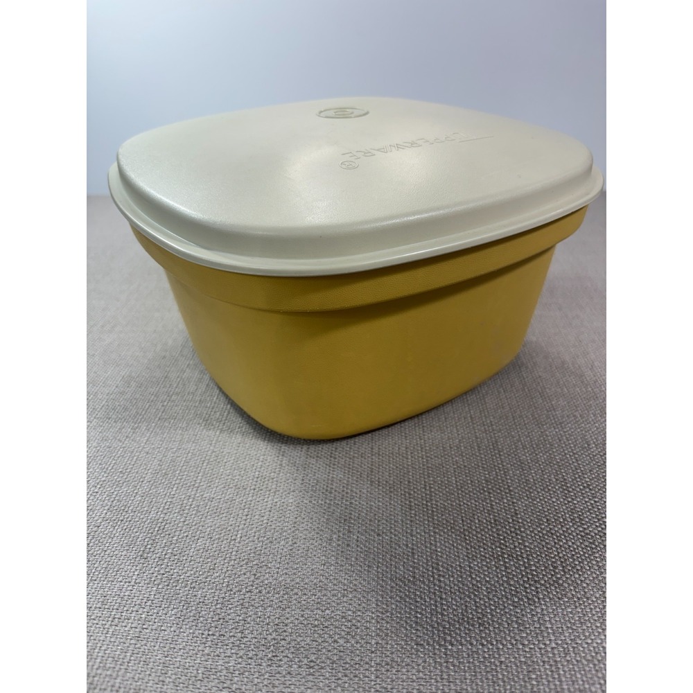 Vintage Tupperware Large Vegetable Steamer Cooker 3 Piece Mustard